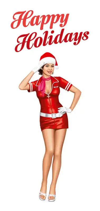 Saisonangebot Flugzeugtrolley Folie XMAS