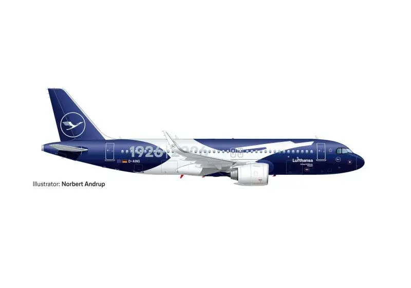 Versand Am Gleichen Tag HERPA Lufthansa A320neo "100 Jahre" – D-AING
