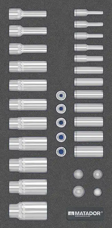 MTS Steckschlüssel-Satz lang, 32-tlg., 8-22 mm L (1/3), MATADOR Art.-Code: 81643082 Kracherpreis