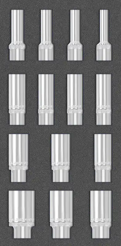Bestseller MTS 1/2"-Steckschlüssel lang, 14-tlg., 12,5 mm (1/2"): 10-32 mm (1/3), MATADOR Art.-Code: 81644081