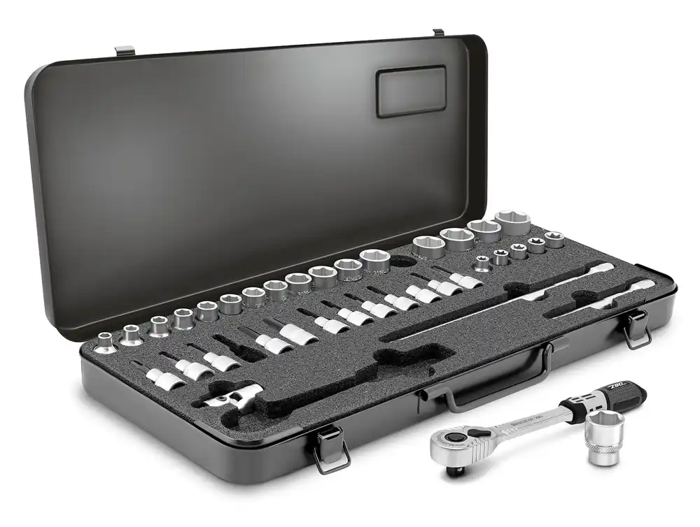 Sichere Zahlung Steckschlüssel-Satz, 6-kt., 39-tlg., 10 mm (3/8"): 6-22 mm, MATADOR Art.-Code: 31259390 Metrisch (MM)