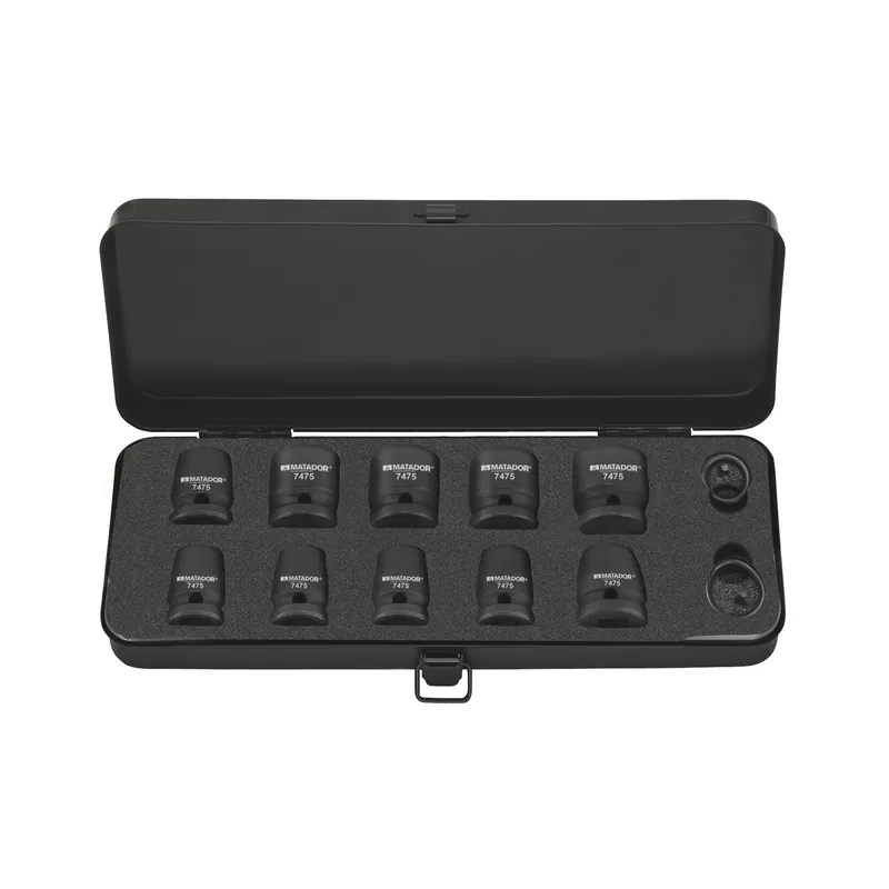 Kraft-Steckschlüssel-Satz, 14-tlg., 12,5 mm (1/2"): 10-24 mm, MATADOR Art.-Code: 74759001 Neu Im Sortiment
