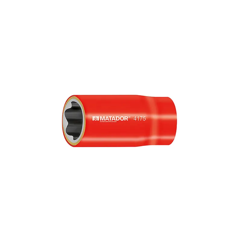 Neu Steckschlüssel-Einsatz, 6-kt, isoliert, 12,5 mm (1/2"): 8 mm, MATADOR Art.-Code: 41750080 8 mm