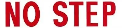 "NO STEP"-Aufkleber Sonderaktion