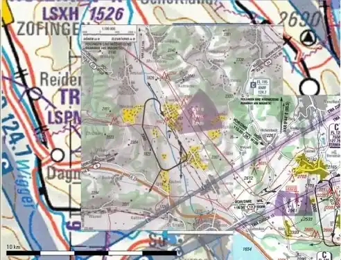 Schneller Versand Flight Planner / Sky-Map Sichtanflugkarten AIP Schweiz