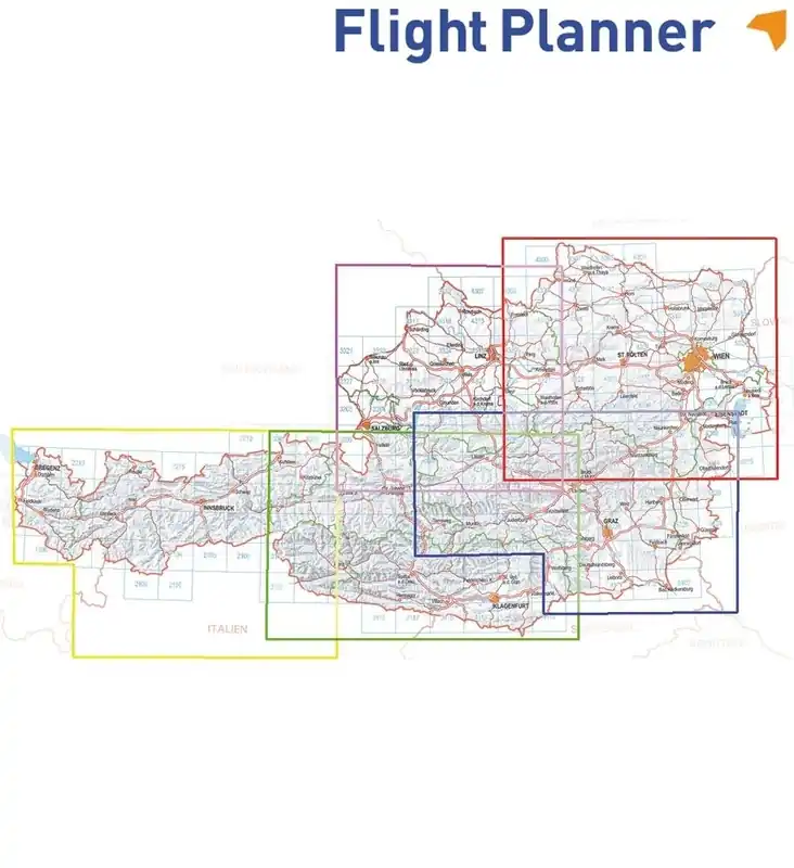 Direkt Vom Hersteller Flight Planner / Sky-Map VFR Karte Österreich 1:200.000