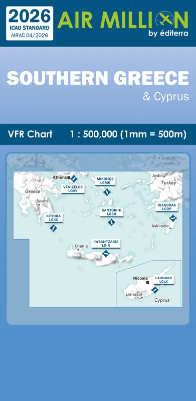 Air Million VFR Karte Griechenland Süd 2026 Schnäppchen