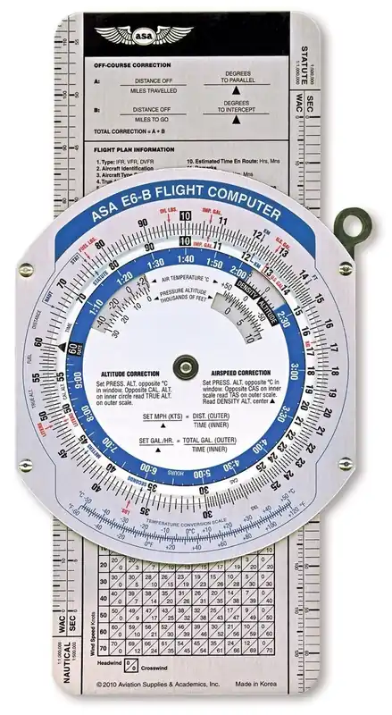 Zertifiziert ASA Navigationsrechner E6-B Color
