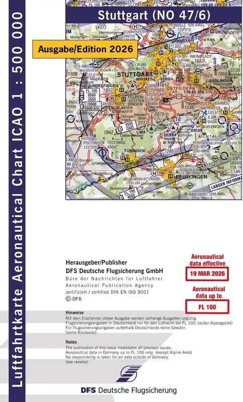 ICAO Karte Stuttgart 2026 Preisreduziert