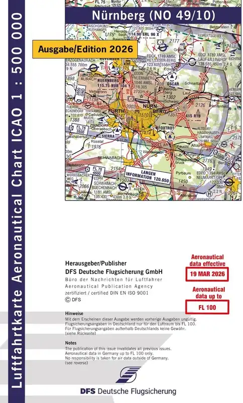 Neuheit ICAO Karte Nürnberg 2026