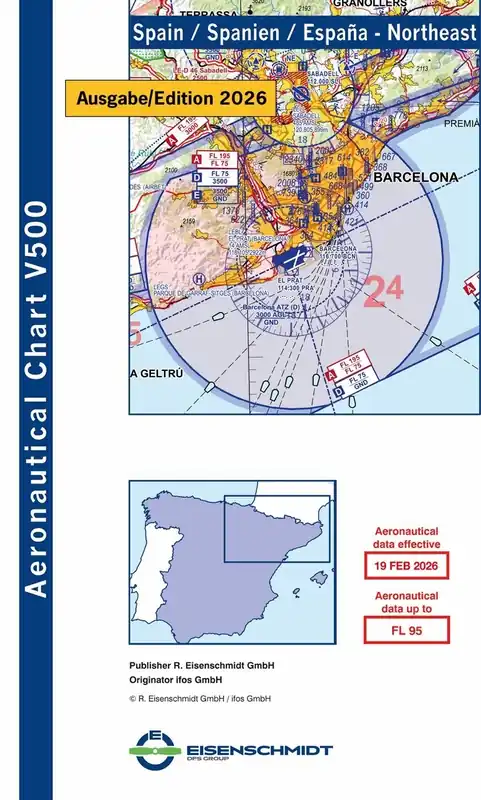 Echt V500-Karte Spanien Nordost 2026