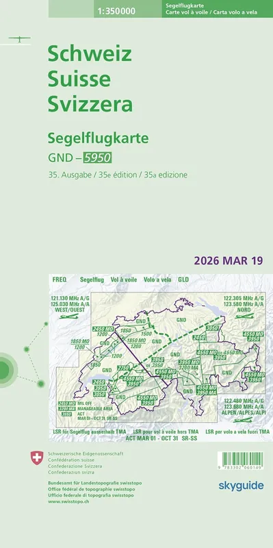 Ausverkauf Segelflugkarte Schweiz 2026