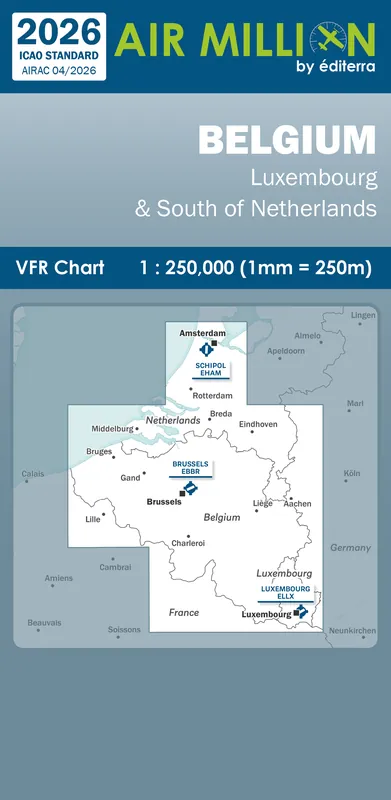 Air Million VFR Karte Belgien 2026 Kracherpreis