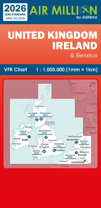 Air Million VFR Karte Großbritannien & Irland 2026 Jetzt Bestellen