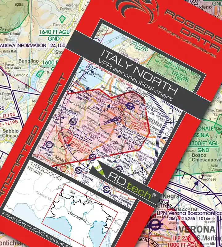 Rogers Data VFR Karte Italien Nord 2026 Geprüft