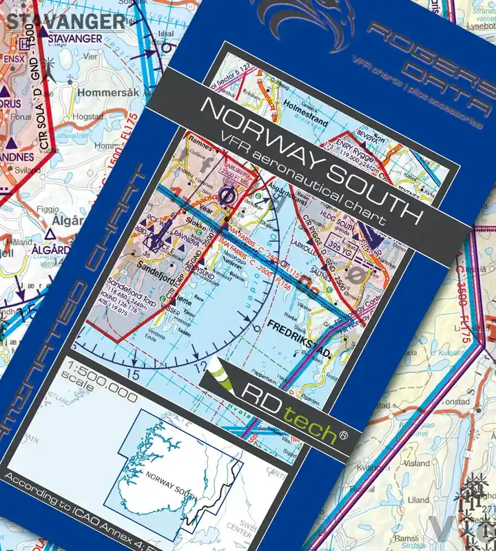 Rogers Data VFR Karte Norwegen Süd 2026 Sichere Zahlung