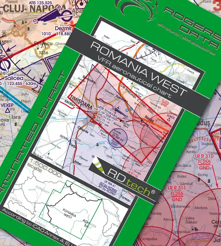 Rogers Data VFR Karte Rumänien West 2026 Super-Preis