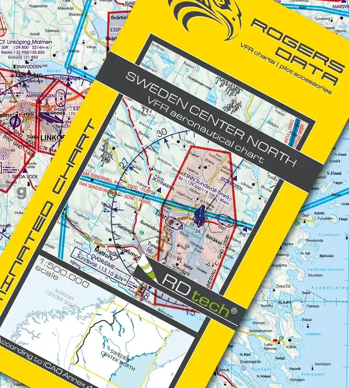 Nur Für Kurze Zeit Rogers Data VFR Karte Schweden Center-Nord 2026