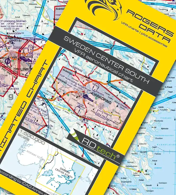 Rogers Data VFR Karte Schweden Center-Süd 2026 Neue Kollektion