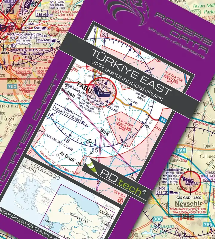 Neuheit Rogers Data VFR Karte Türkei Ost 2026